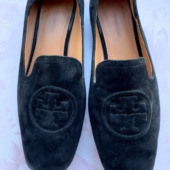Tory Burch women’s Black Suede Slip-Ons - Picture 1 of 3